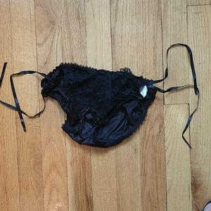 Vintage black lace tie undies